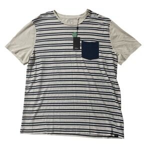 Rails Valencia Maritime Stripe Canvas Mens XXL Short Sleeve‎ T-Shirt New